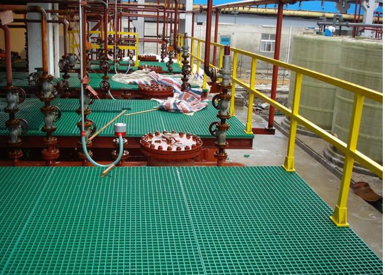 China Op zwaar werk berekende Plastic de Vloergrating van FRP voor de Vlotte Oppervlakte van het het Werkplatform leverancier