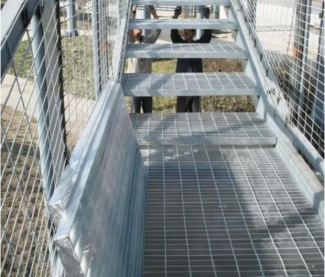 Gelast stalen rooster met gelaste dwarsbalken voor industriële platformvloeren
