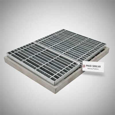 Heavy Duty 19W4 Galvanized Steel Bar Grating for Walkway Platforms and Drain Covers