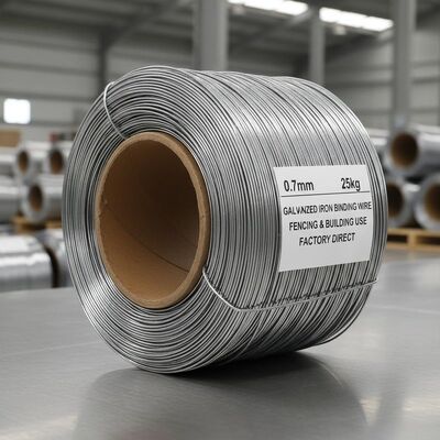0.7 mm 25 kg/rol Corrosiebestendige gegalvaniseerde ijzeren binddraad voor hekken en bouw